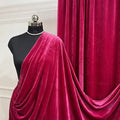 Fuchsia Royal Velvet Fabric by The Yard, Wedding Decor, Fashion & Crafts I by VALENTINATEXTILEINC