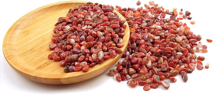 WAYBER Decorative Stones, 2 Lbs/920g Natural Red Agate Pebbles Irregular - Image 6