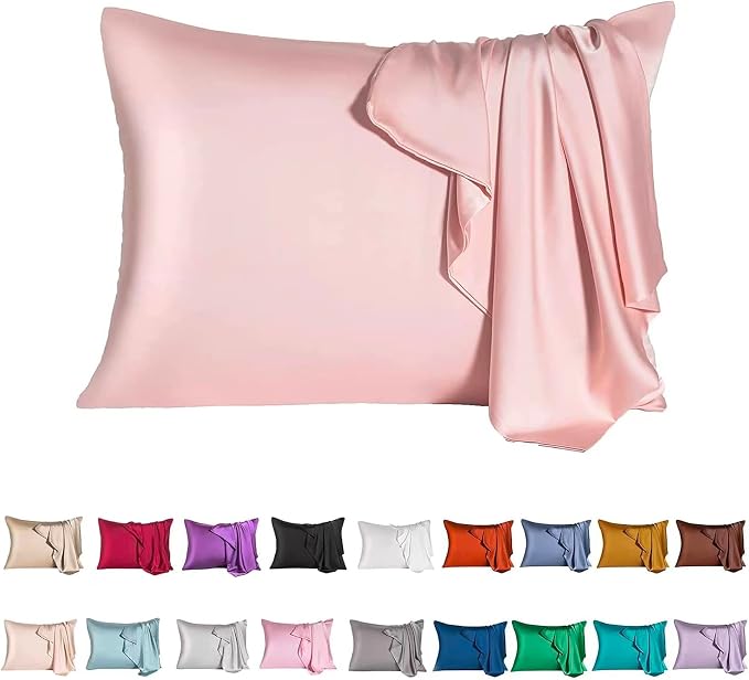 Mulberry Silk Pillowcase for Hair and Skin, Queen Size Cooling Silk Pillow Case by SIYUAN