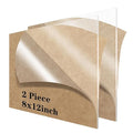 8 x 12 Acrylic Sheet 1/8 inch Thick 3mm 2 Pack Clear Plexiglass Sheets by Lesnlok