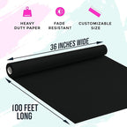 Bryco Goods 36” x 1200” Black Kraft Paper Roll - Image 2