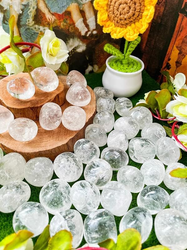 DUQGUHO Clear Quartz Healing Crystals Stones Set Natural Bulk Crystals Tumbled - Image 6