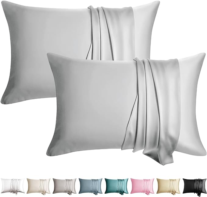 100% Silk Pillowcase for Hair and Skin Toddler Size 2 Pack Mulberry Silk Pillow by WLOSJ