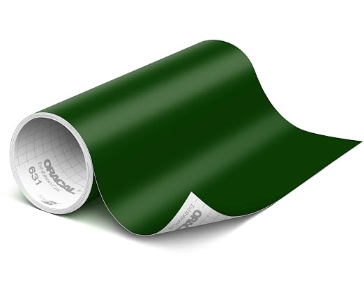 ORACAL 631 Matte Dark Green Vinyl Durable Roll Easy to Weed Permanent Adhesive by Orafol
