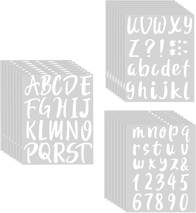 Outus 576 Pcs 8 Sheets Letters Stickers Vinyl Alphabet Number Decals Back to by Outus