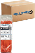 Kable Kontrol Fluorescent Orange Zip Ties 14 Inch 6, 50 Lbs Tensile Strength by KABLEKONTROL%C2%AE