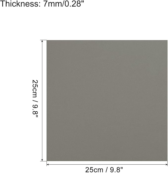 MECCANIXITY EVA Foam Sheets Light Grey 9.8 Inch x 9.8 Inch 7mm Thick Crafts - Image 2