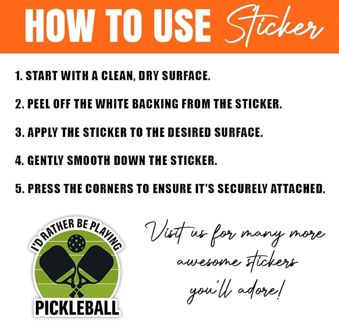 MAIANEY Funny Pickleball Sticker Pack, Water Bottles, Cute Pickleball Quotes - Image 5