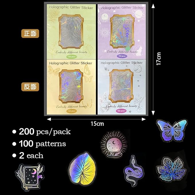 Yoksas Holographic Glitter Stickers - Image 5