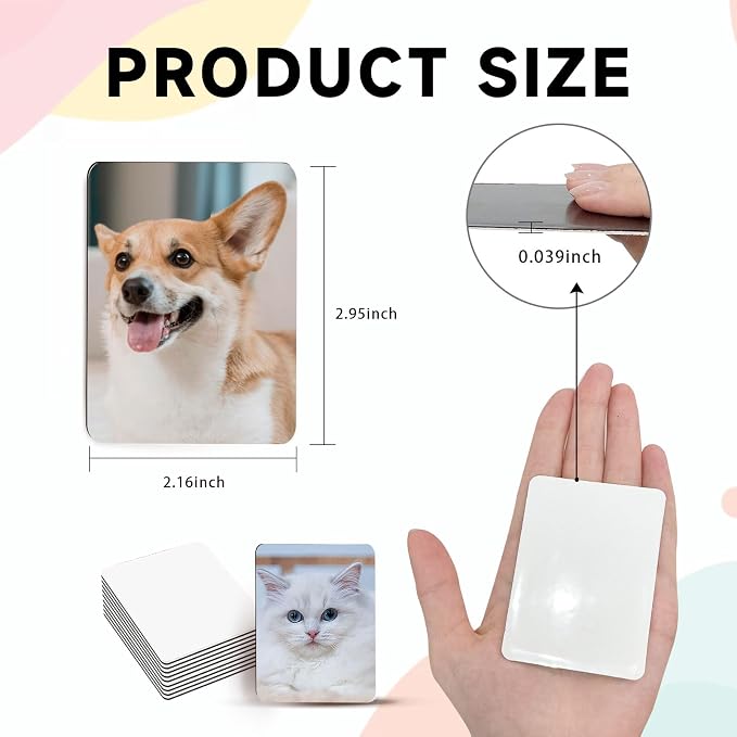 200pcs Sublimation Magnets Blanks Custom Fridge Magnets | Personalized - Image 2