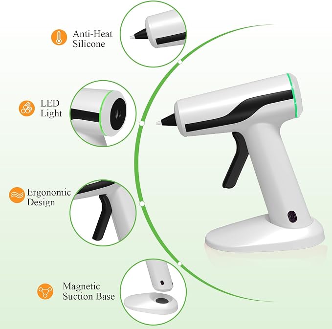 MONVICT Cordless Hot Melt Glue Gun, Smart Power-Off - Image 6