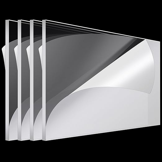 Roowest 4 Pcs 24 x 36 Inch, 1/4 Inch Thick Clear Acrylic Sheets Transparent by Roowest