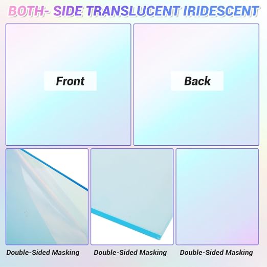 JMIATRY 8PCS Iridescent Acrylic Sheet 12x12IN, 3mm Thick, Plexiglass Panel | - Image 4