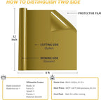 VinylRus Heat Transfer Vinyl-12” x 8ft Gold Iron on Vinyl Roll - Image 5