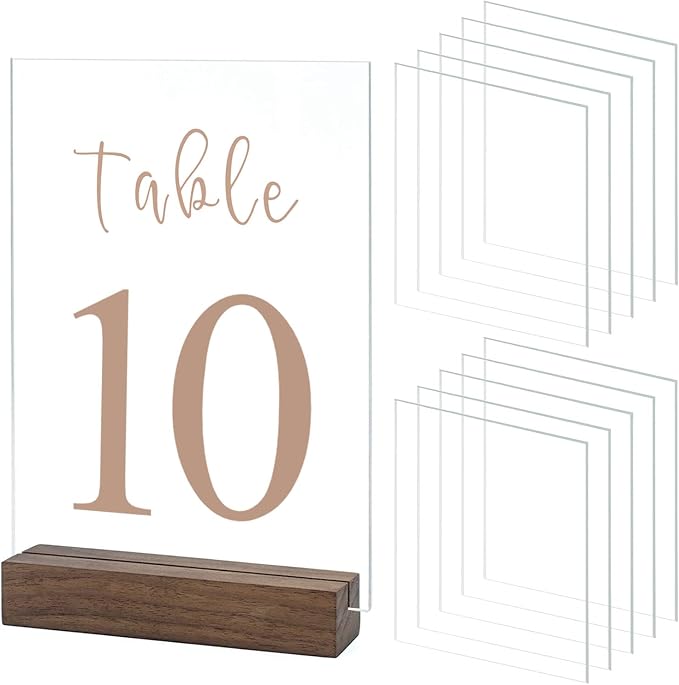 10 Pack Clear Blank Acrylic Sign by JINMURY