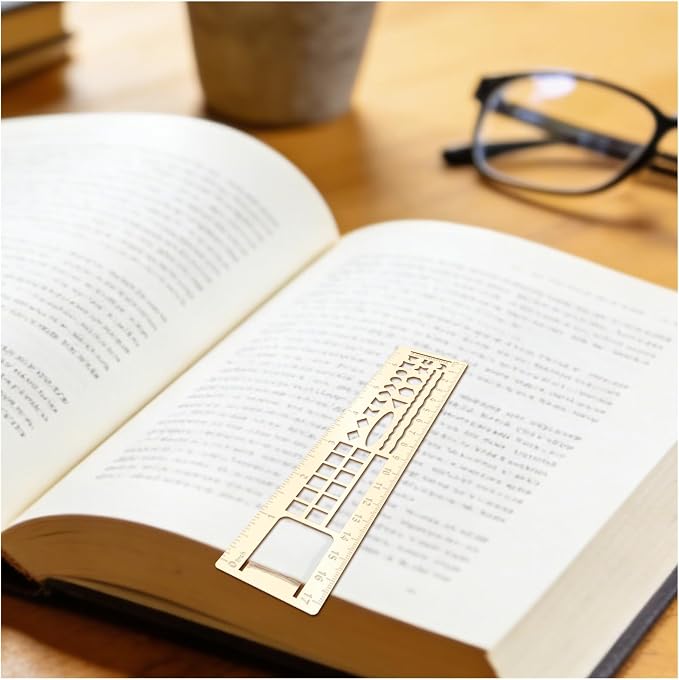 Metal Bookmark Ruler for Journals, Habit Tracker, Drawing Measuring Tools - Image 2