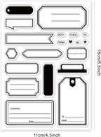 GLOBLELAND Label Clear Stamps Bookmark Silicone Clear Stamp Notes Transparent - Image 6