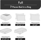 MUXHOMO 7 Pieces Full Comforter Set, Reversible Bed in a Bag Full Size - Image 5