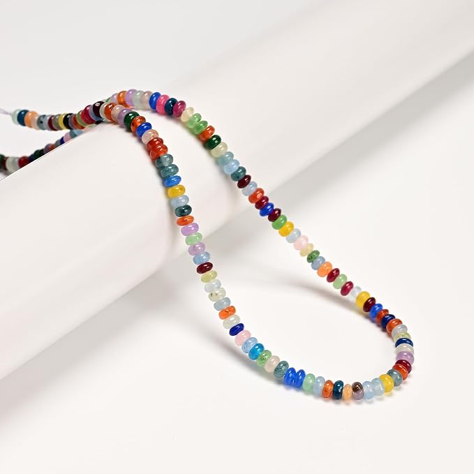 ICAI Beads Natural 2x4mm Rondelle Beads, Abacus Disk Stone Spacer Beads – Loose - Image 4