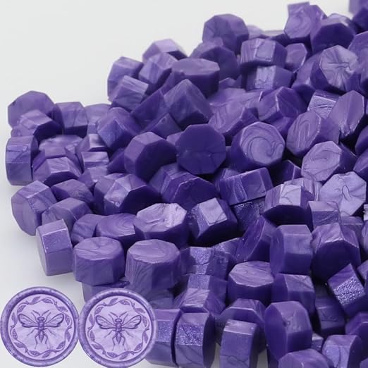 300Pcs Lilac Sealing Wax Beads, Vintage Wax Seal Beads by Unknown