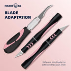 MANUFORE 34pcs Large Exacto Knife Set Craft Precision Knife Set Pink | Comfort - Image 5