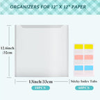 Caydo 50 Pcs 12 x 12 Inch Scrapbook Paper Storage Organizer - Image 2