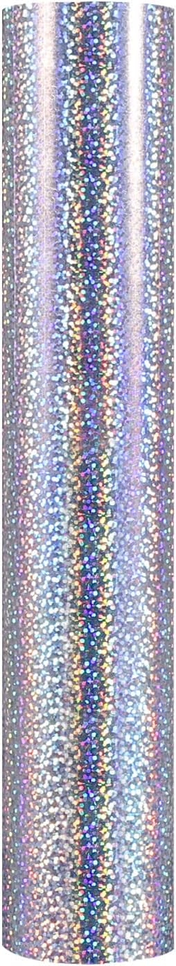 TECKWRAP Sparkle Holographic Silver Vinyl Glitter Permanent Chrome Adhesive - Image 3