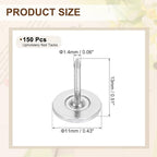 uxcell 150Pcs Upholstery Tacks, 11mmx13mm Flat Head Thumb Tack Decorative - Image 2
