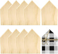 10 Pieces Unfinished House Shaped Wooden Cutouts Rustic Farmhouse Wooden by Ahzemepinyo