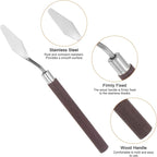 HARFINGTON 2pcs No.5 Palette Knives 14mm Width Stainless Steel Small Pointy - Image 4