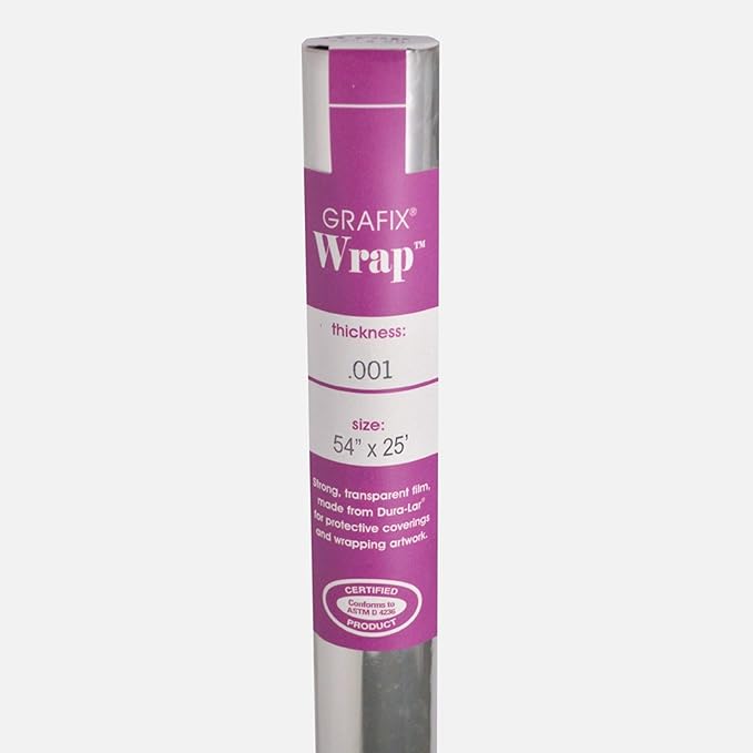 Grafix Dura-Lar 0.001" Film, Ultra Clear, Glossy 54" x25' Material, by Grafix