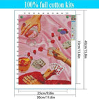 Tiwabb Vintage Poker Drinks Cross Stitch Kit - Image 3