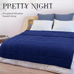 Weighted Blanket 48''x72''x12lbs Weighted Blankets NavyBlue heavey Blanket - Image 3