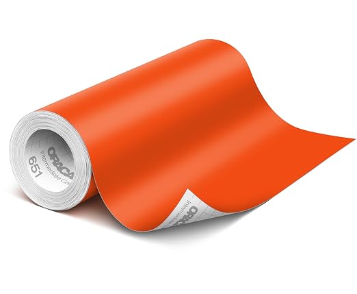 ORACAL 651 Matte Orange Vinyl Durable Roll Easy to Weed Permanent Adhesive by Orafol