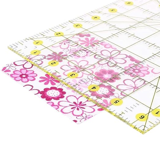 Acrylic Quilting Ruler 6.5" x 12" Fabric Cutting Ruler - Image 2