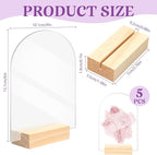 Bercoor 5 Pack 4x6 Inch Blank Clear Arch Acrylic Sign - Image 2