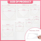 Teling 14 Pieces Large Stencil for Painting on Wood Plastic 5 Point Template - Image 2