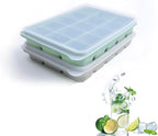 Tvmania Ice Cube Trays Set of 2, 15-Cube Silicone Molds by Tvmania