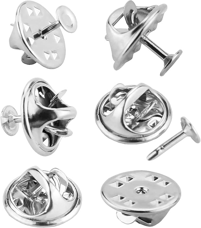 JANYUN 120 Pairs Butterfly Clutch Tie Tacks Metal Safty Secure Pin Back | Silver by JANYUN