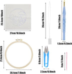 Allazone 3 Set Punch Needle Embroidery Starter Kits, DIY Craft Punch Needle Kits - Image 2