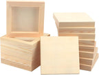FSWCCK 15 Pack 5 x 5 inch Wood Panel Boards, Unfinished Wood Canvas Panels by FSWCCK