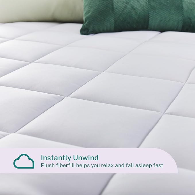 Sleep Innovations Dual Layer 4 Inch Memory Foam Mattress Topper, Queen Size - Image 5