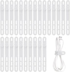 Oligei 25 Pcs Silicone Cable Ties, Cable Ties Reusable, High Elasticity Cord by Oligei