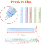 Temiary 5-Pack Multicolor Double Sided Tape Roller Pen, Scrapbooking Adhesive - Image 2