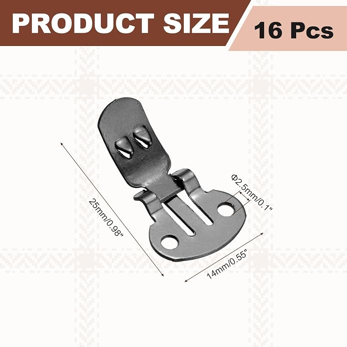 Stainless Steel Flat Blank Shoe Clips, Flat Blank Shoe Clips Bulk Supplies - Image 2