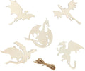 Xonzmmk 20 Pack 6 Inch Wood Dragon Crafts Unfinished Wood Dragon Cutouts Wooden by Xonzmmk