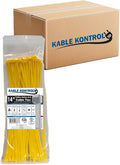 Kable Kontrol Yellow Zip Ties 14 Inch 6, 50 Lbs Tensile Strength, Bulk Pack by KABLEKONTROL%C2%AE