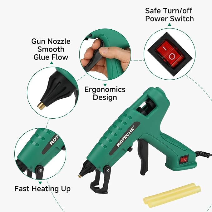 Hoteche 60W Hot Glue Gun Fast Preheating Glue Gun - Image 4