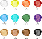 Artecho 12 Colors Acrylic Paint Set 500ml / 17oz Large Bottle | Semi Glossy - Image 2
