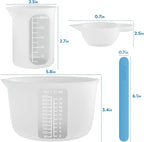 Large Silicone Resin Measuring Cups Tool Kit - Image 3